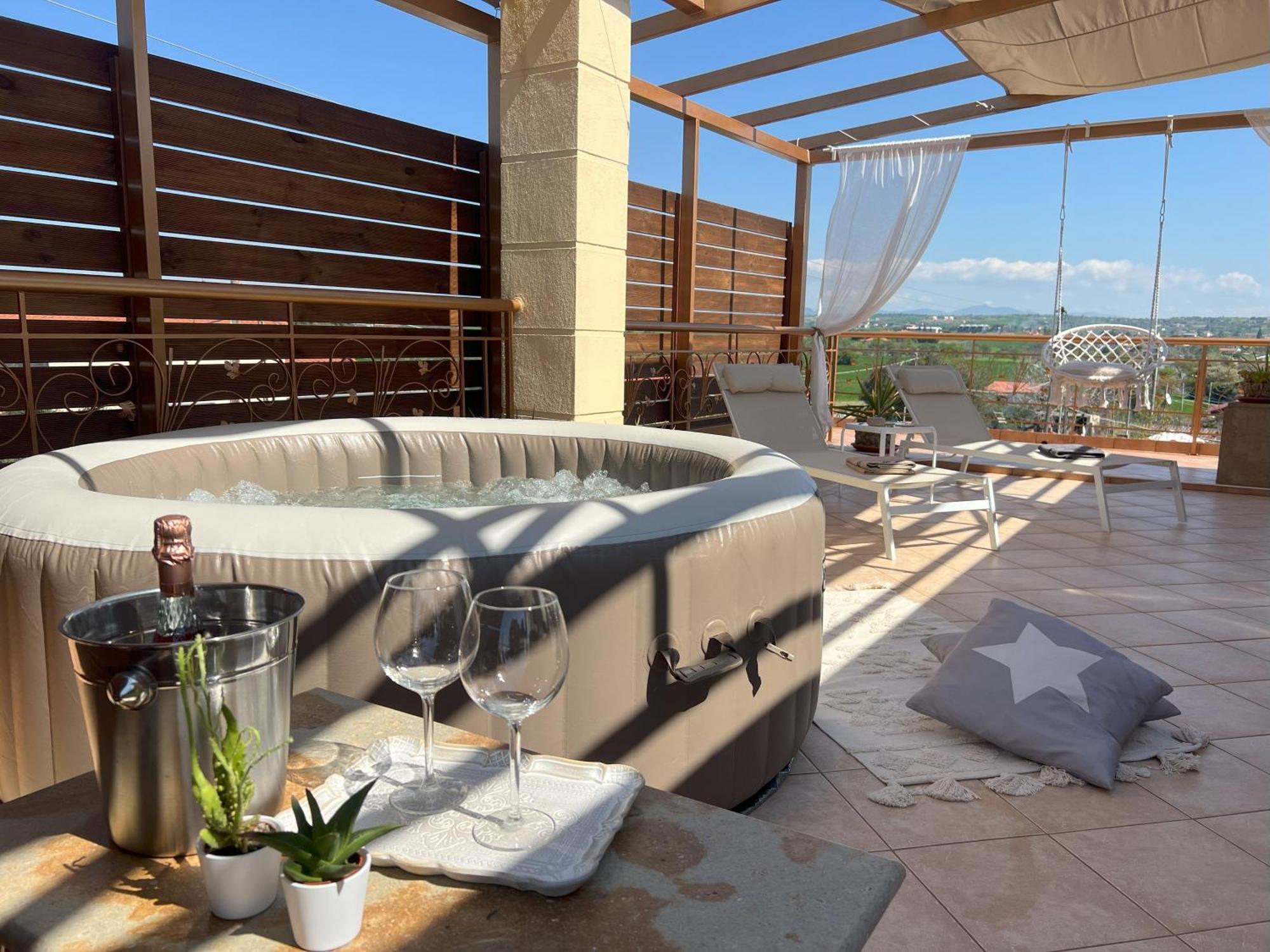 Doormat# Wait 'N Sea, Jacuzzi, Luxury Stone House Lejlighed Epanomi Eksteriør billede